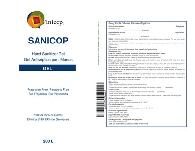 SANICOP LABEL 200 L HEC-1.jpg 200 L NDC: 77208-002-02 - SANICOP LABEL 200 L HEC 1